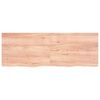 vidaXL Comptoir de salle de bain marron 140x50x(2-4) cm bois trait&eacute;