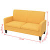 vidaXL Canap&eacute; &agrave; 2 places 244721 cm jaune