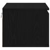 vidaXL Cabinet de chevet mural avec tiroir Ch&ecirc;ne noir 50 x 36 x 30 cm