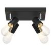 vidaXL Spot de plafond Noir 26,5 x 26 x 11,5 cm M&eacute;tal
