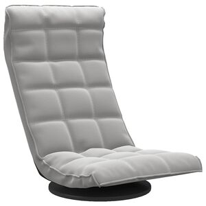 vidaXL Chaise de sol pivotante Gris clair Velours