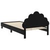 vidaXL Cadre de lit pour enfants avec t&ecirc;te de lit Noir 90 x 200 cm