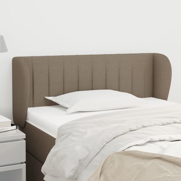 vidaXL T&ecirc;te de lit avec oreilles Taupe 103x23x78/88 cm Tissu