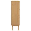 vidaXL Armoire &agrave; chaussures OLDEN blanc et marron bois massif de pin