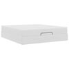 VidaXL Cadre de lit ottoman avec matelas blanc 160x200 cm similicuir