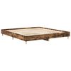vidaXL Cadre de lit sans matelas ch&ecirc;ne fum&eacute; 180x200 cm