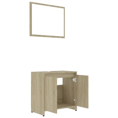 vidaXL Meubles de salle de bain Chêne sonoma Bois d'ingénierie