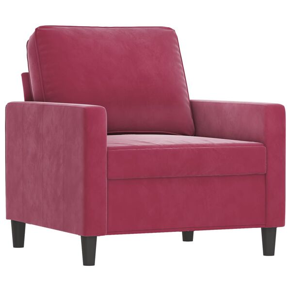 vidaXL Ensemble de canap&eacute;s 4 pcs rouge bordeaux velours