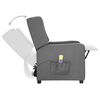 vidaXL Fauteuil de massage Gris clair Tissu