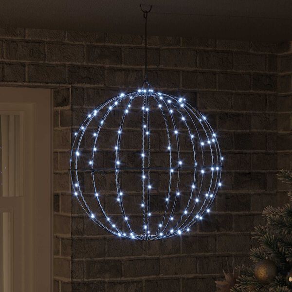vidaXL Boule avec 160 LED Blanc froid 50,5 x 50,5 x 52 cm M&eacute;tal