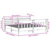 vidaXL Cadre de lit sans matelas cire marron 200x200cm bois pin massif