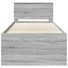 vidaXL Lit d'appoint avec tiroir Gris Sonoma et noir 100 x 200 cm