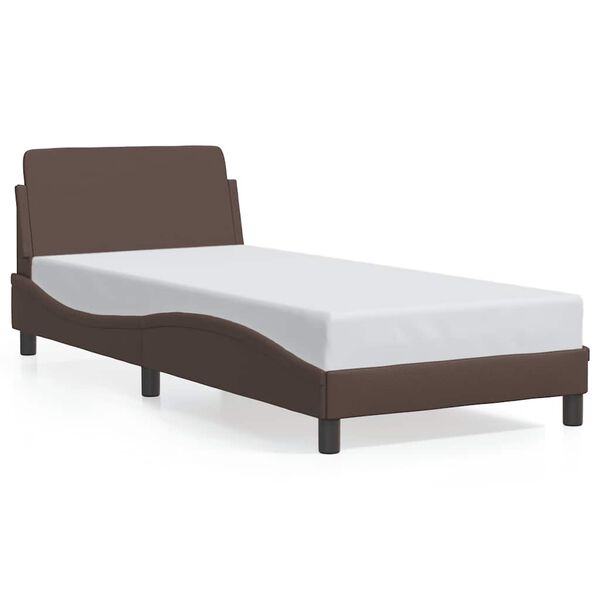 vidaXL Cadre de lit Dover marron 80x200 cm similicuir