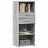 vidaXL Buffet haut sonoma gris 50x42,5x124 cm bois d'ing&eacute;nierie