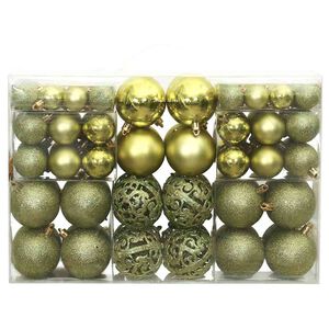 vidaXL Boules de No&euml;l 100 pcs vert clair 3 / 4 / 6 cm