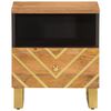 vidaXL Tables de chevet 2 pcs marron et noir bois de manguier solide