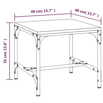 vidaXL Table d'appoint Chêne marron 40x40x35 cm Bois d'ingénierie