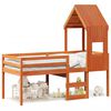 vidaXL Lit haut sans matelas cire marron 90x190 cm bois de pin massif