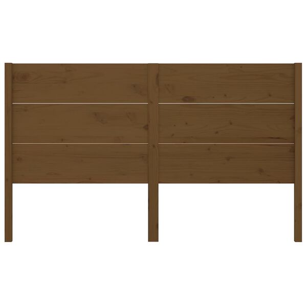 vidaXL T&ecirc;te de lit Marron miel 126x4x100 cm Bois massif de pin