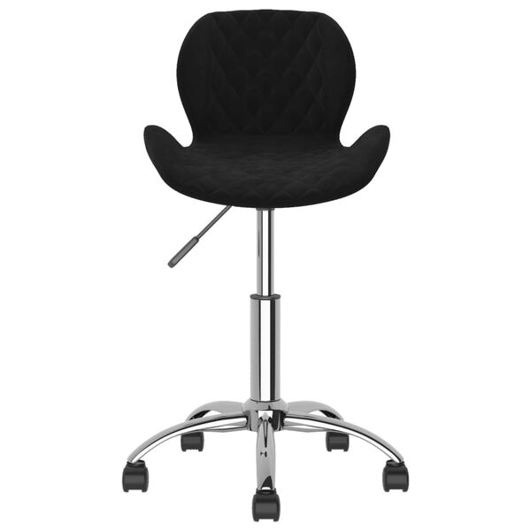 vidaXL Chaise pivotante de salle &agrave; manger Noir Velours