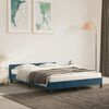 vidaXL Cadre de lit sans matelas bleu fonc&eacute; 140x200 cm velours