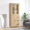vidaXL Buffet haut Ch&ecirc;ne sonoma 69,5x34x180 cm Bois d'ing&eacute;nierie
