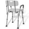 vidaXL Chaise de douche Aluminium Blanc
