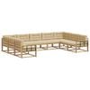 vidaXL Ensemble de canap&eacute;s d'ext&eacute;rieur 9 pc Blanc et Beige