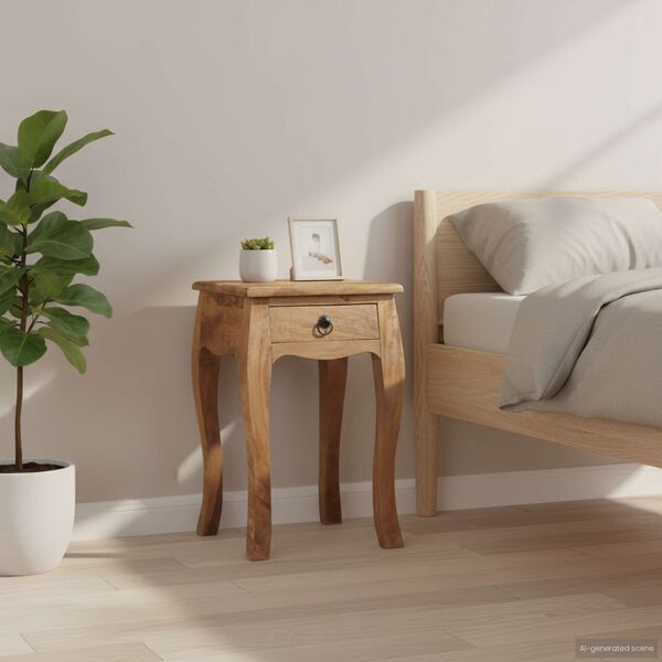 vidaXL Table de chevet 28x28x46 cm Bois de manguier massif