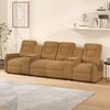 vidaXL Fauteuil de massage inclinable porte-gobelets 4 places taupe