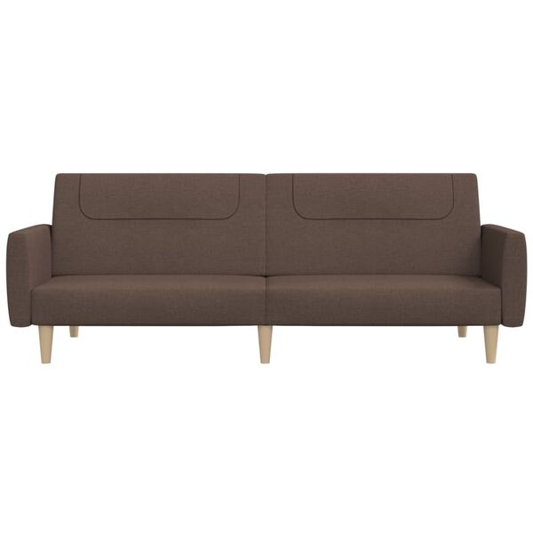 vidaXL Canap&eacute;-lit &agrave; 2 places Taupe Tissu