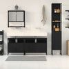 vidaXL Ensemble de mobilier de salle de bain 4 pcs Ch&ecirc;ne noir