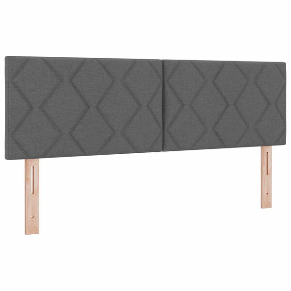vidaXL T&ecirc;te de lit Gris 144 cm tissu