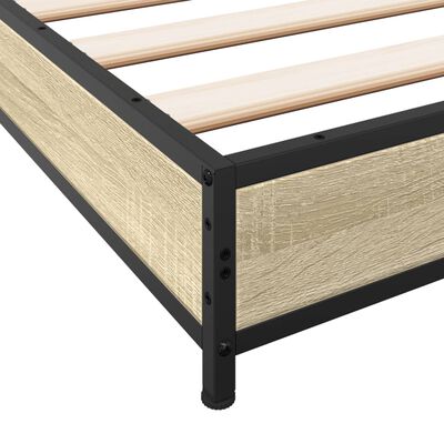 vidaXL Cadre de lit sans matelas chêne sonoma 100x200 cm