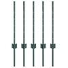 vidaXL Poteau de cl&ocirc;ture ench&acirc;ss&eacute; 5 pi&egrave;ces Vert 100 cm