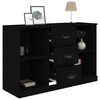 vidaXL Buffet noir 104,5x35,5x67,5 cm bois d'ing&eacute;nierie