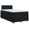vidaXL Lit de box spring avec matelas et LED Noir 120 x 200 cm Tissu