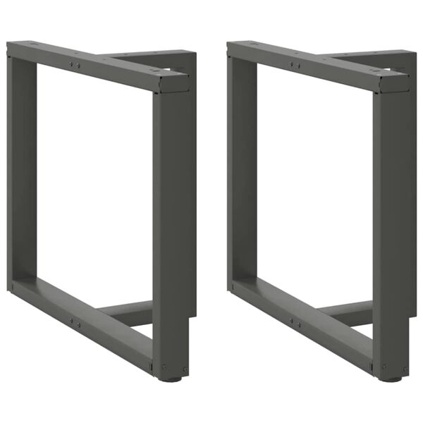 vidaXL Pieds de table à manger en T 2 pièces Anthracite 90x35x(72-73) cm Acier