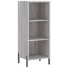 vidaXL Buffet haut Sonoma gris 34,5x34x180 cm Bois d'ing&eacute;nierie