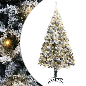 vidaXL Sapin de No&euml;l artificiel Blanc 180 cm PVC, Acier et Plastique