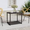vidaXL Table d'appoint noir 55x45x49 cm résine tressée