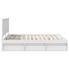 vidaXL Cadre de lit Blanc 200 x 200 cm Bois de pin massif