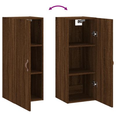 vidaXL Armoire murale chêne marron 34,5x34x90 cm