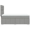 vidaXL Sommier &agrave; lattes de lit avec matelas gris clair 80x200 cm tissu
