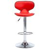 vidaXL Tabourets de bar 2 pcs rouge similicuir