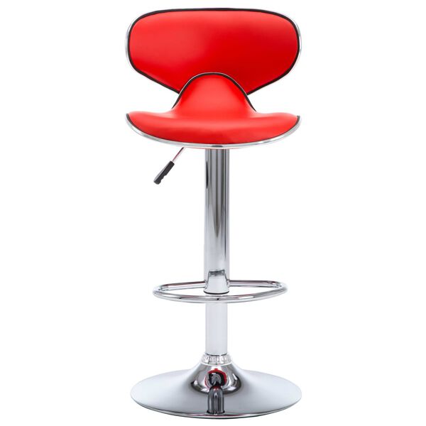 vidaXL Tabourets de bar 2 pcs rouge similicuir