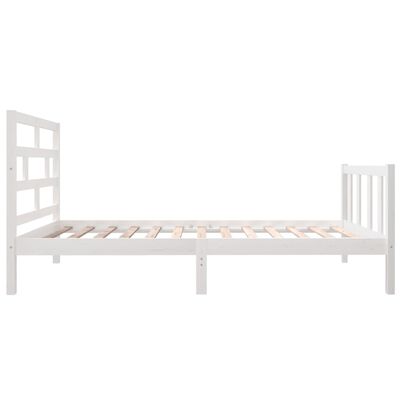 vidaXL Cadre de lit sans matelas blanc bois massif 90x200 cm