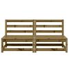 vidaXL Canap&eacute;s de jardin sans accoudoirs 2 pcs blanc bois pin impr&eacute;gn&eacute;