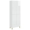 vidaXL Ensemble de Meubles 2 pcs Blanc brillant 66 x 34,5 x 95 cm