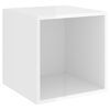 vidaXL Armoires murales 4 pcs Blanc brillant Bois d&rsquo;ing&eacute;nierie